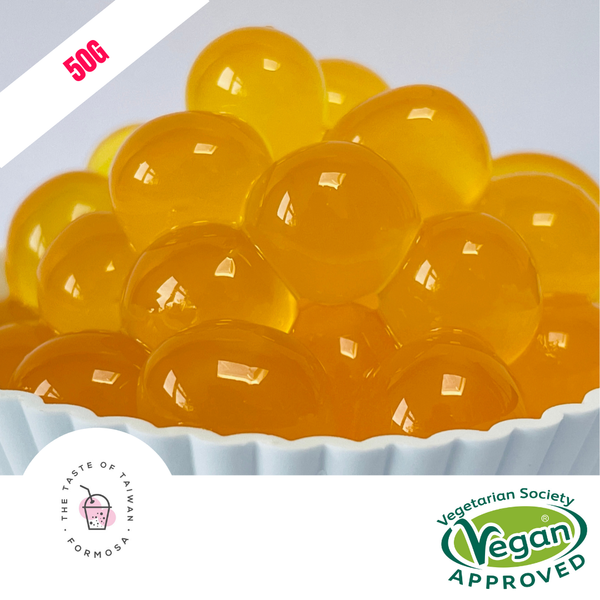 (B) Passionfruit Flavoured Popping Balls 50g x 200sachets Boba Formosa