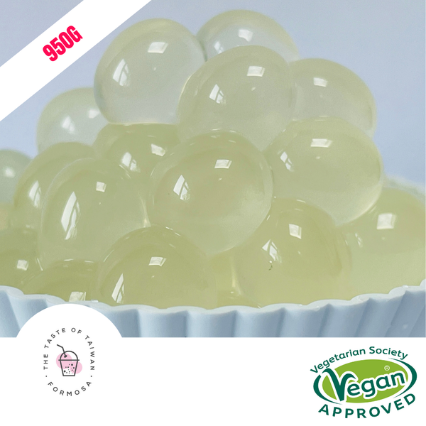 (B) Lychee Flavoured Popping Balls 950g (BBD: Single pack - 10OCT2025) Boba Formosa