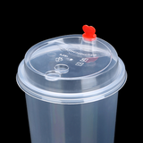 (Inc VAT) 90mm lid with red plug Made in Taiwan 90口徑杯蓋加紅塞 （White / Transparent) 台灣製 Boba Formosa